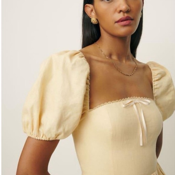 NWT Reformation Malvina Linen Mini Dress (size 4) - Picture 4 of 10